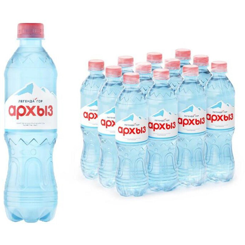 Вода Нара: Вода «Легенда гор Архыз» НЕГАЗИРОВАННАЯ 0,5 литра (12 шт.)